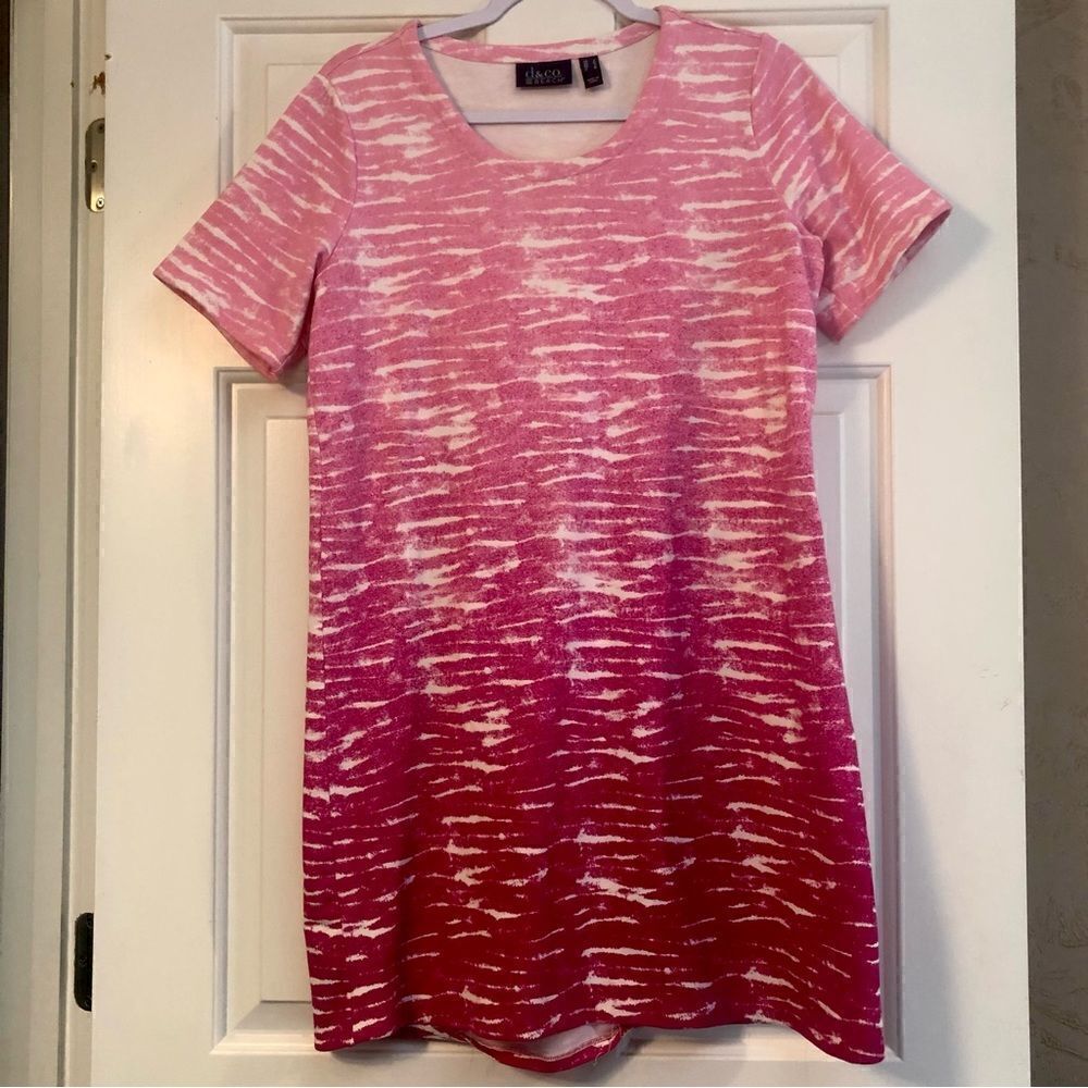 Denim & Company Pink Sunset (Ombré) Beach Dress size S